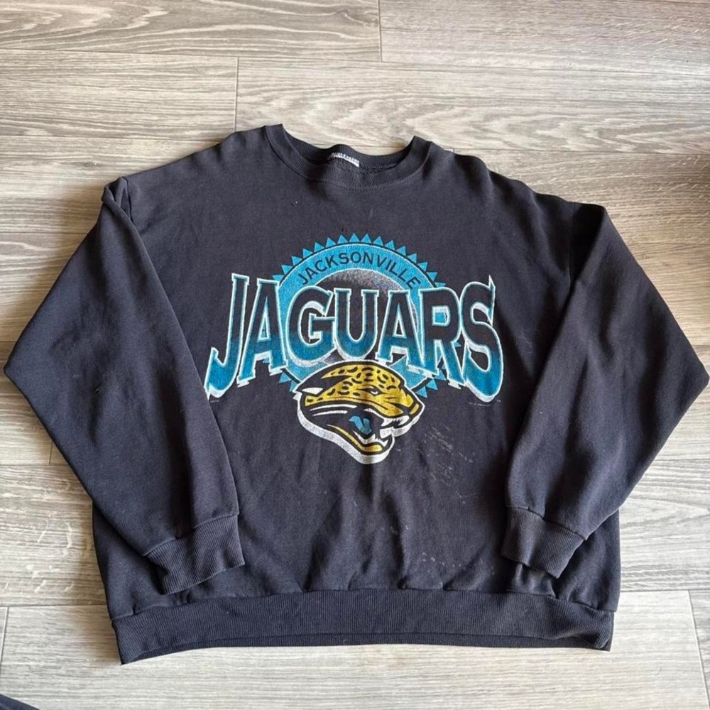 Vintage Jacksonville Jaguars Sweatshirt Mens XL Black NFL Football
